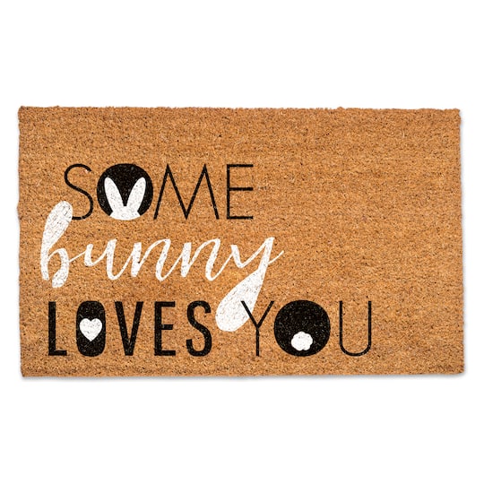 Michaels, Bunny Kisses Easter Wishes 30" x 18" Door Mat – Category: Outdoor Easter Decorations